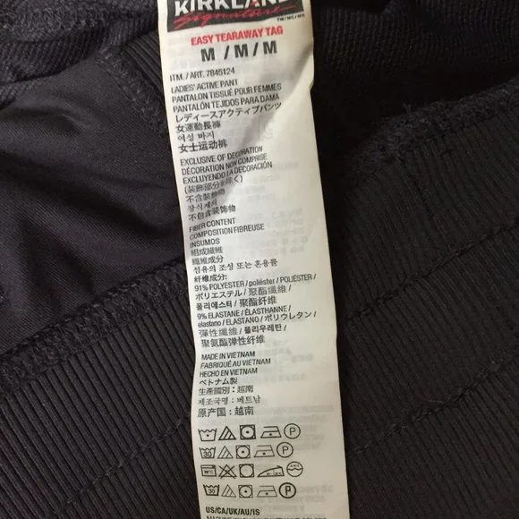 NWT Kirkland Womens active pant Grey size M - Picture 4 of 6